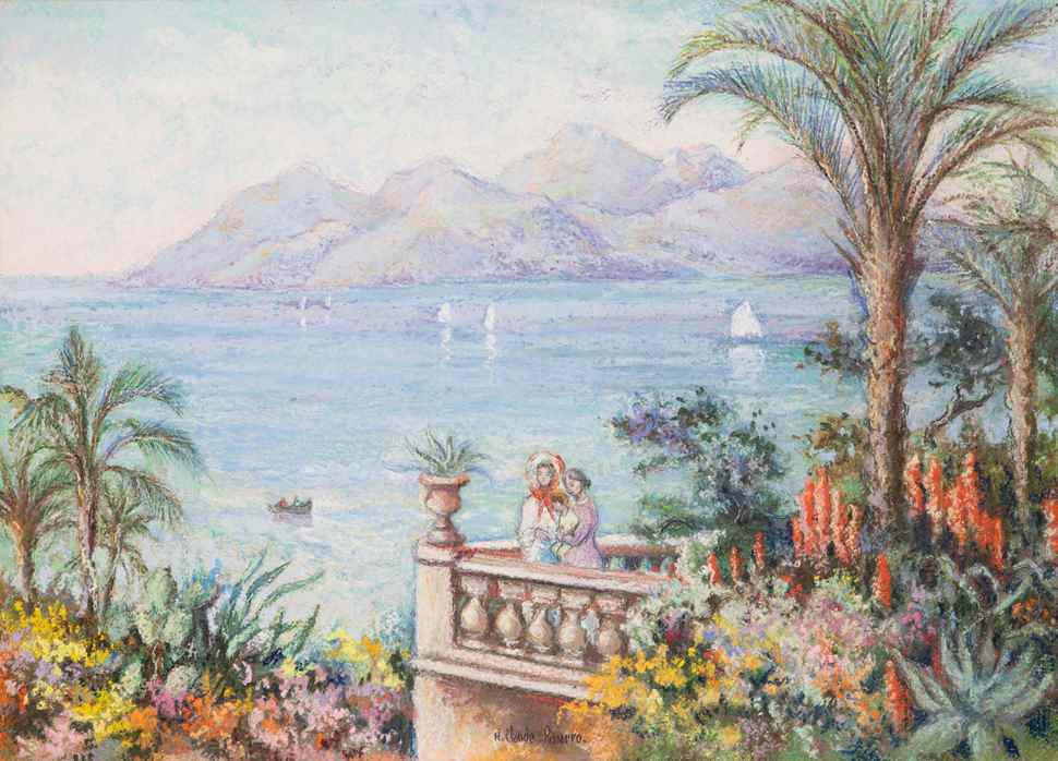 Cannes, la terrasse de l’Esteral - H. Claude Pissarro (b. 1935 - )